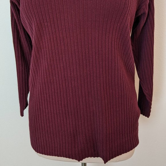 Fall! Rib Knit Cotton Sweater - Picture 2 of 6